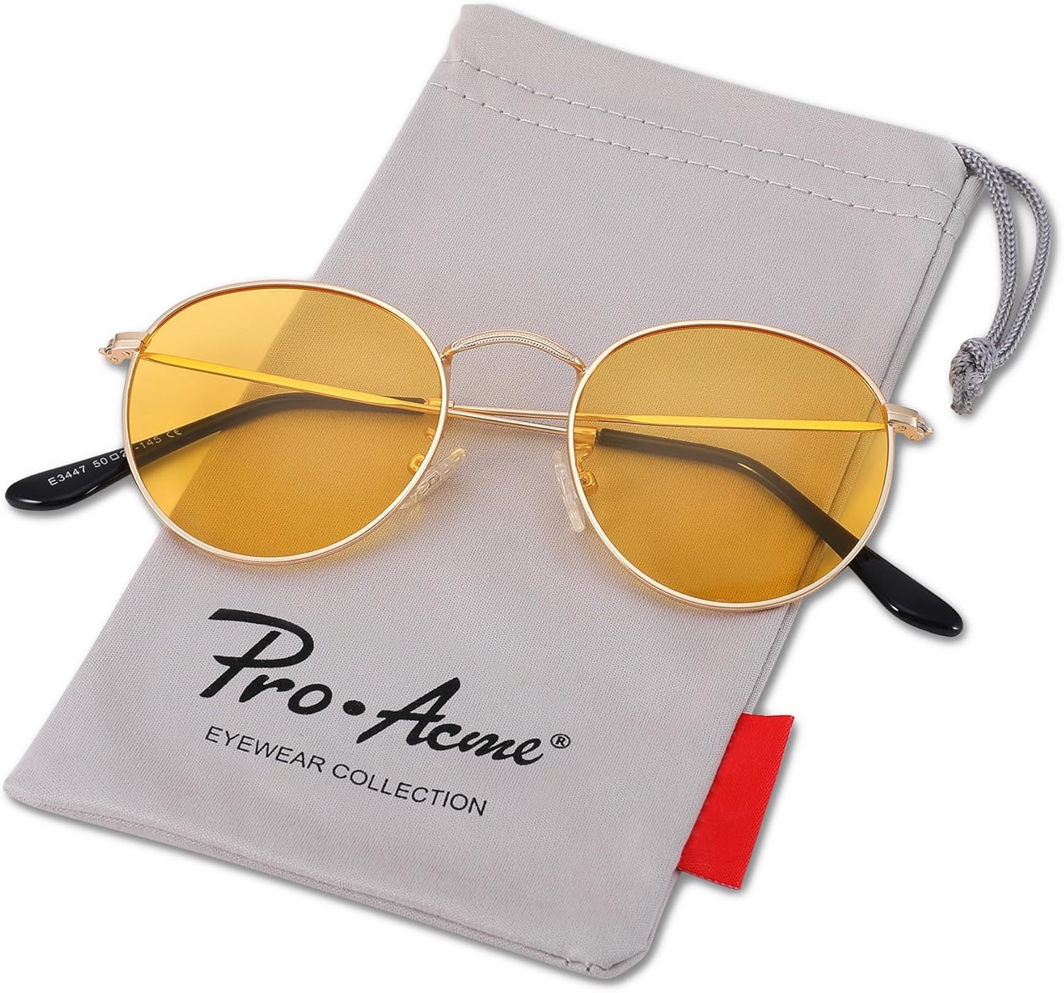 Anteojos de Sol Redondos Polarizados de Metal – Estilo Retro de Diseñador para Mujer, Protección UV400